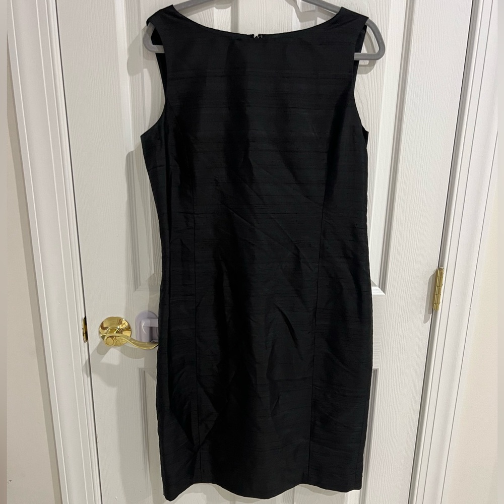 100% Silk Black Sheath Dress